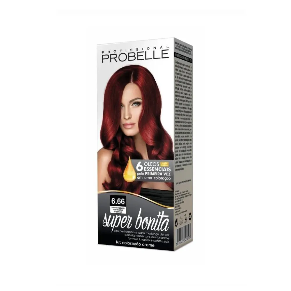 Probelle Super Bonita 6.66 Louro Escuro Vermelho Intenso