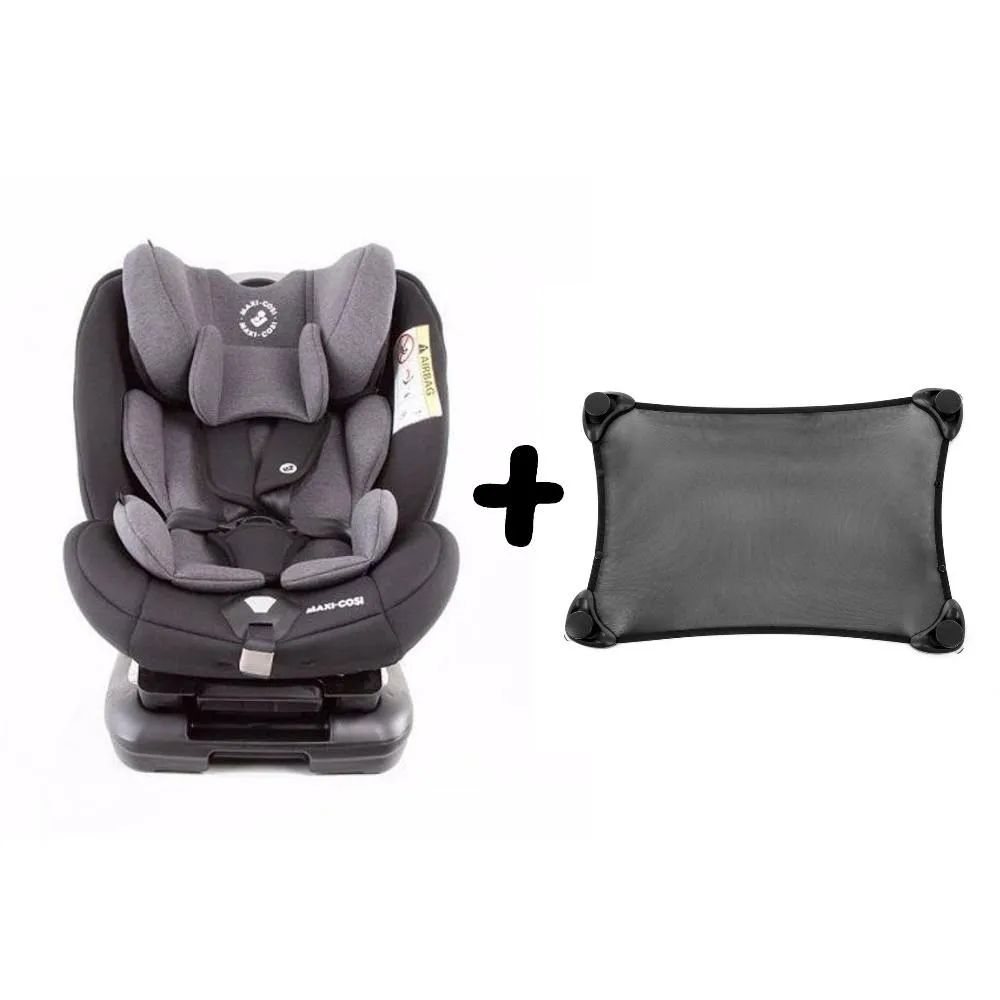 Cadeirinha de Carro Jasper Maxi-cosi 0 a 36 Kg Authentic Black + Protetor Solar Stretch
