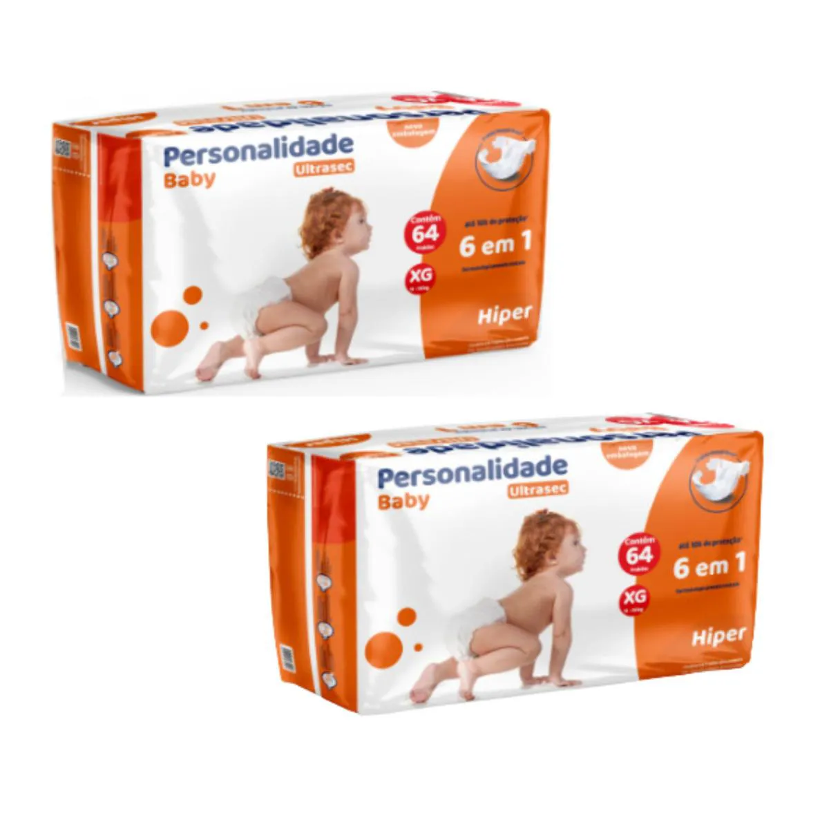 Kit C2 Fralda Infantil Pac Hiper Xg Ultrasec - Personalidade