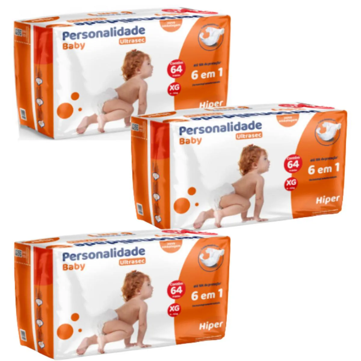 Kit C3 Fralda Infantil Hiper Xg Ultrasec – Personalidade