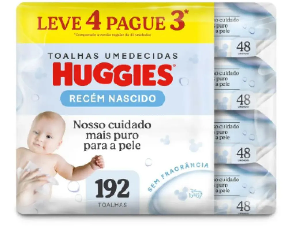 Toalhas Umedecidas Huggies Recém-nascido 192 unidades