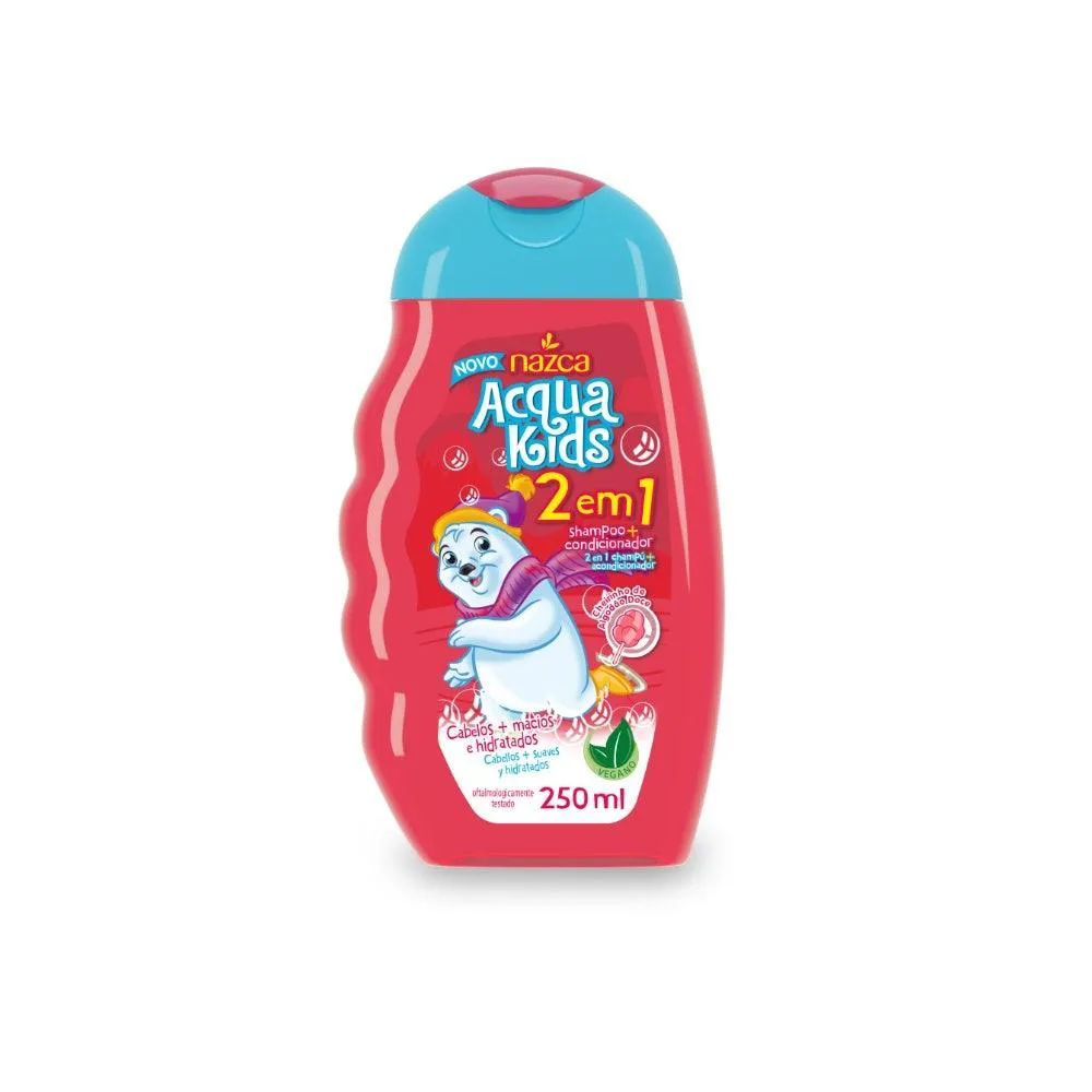 Shampoo Nazca Acqua Kids 2x1 Algodão Doce 250ml