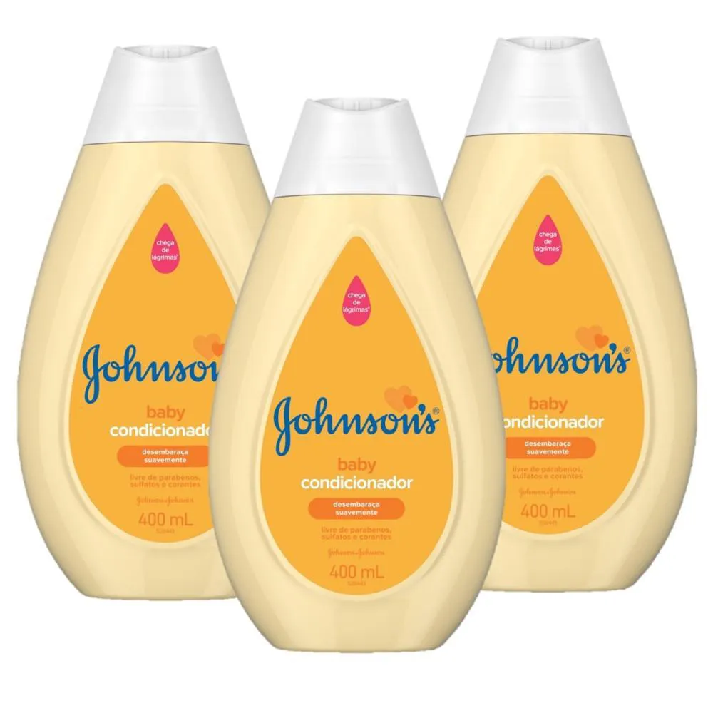 Kit 3 Condicionadores Johnson´s Baby de Glicerina 400ml