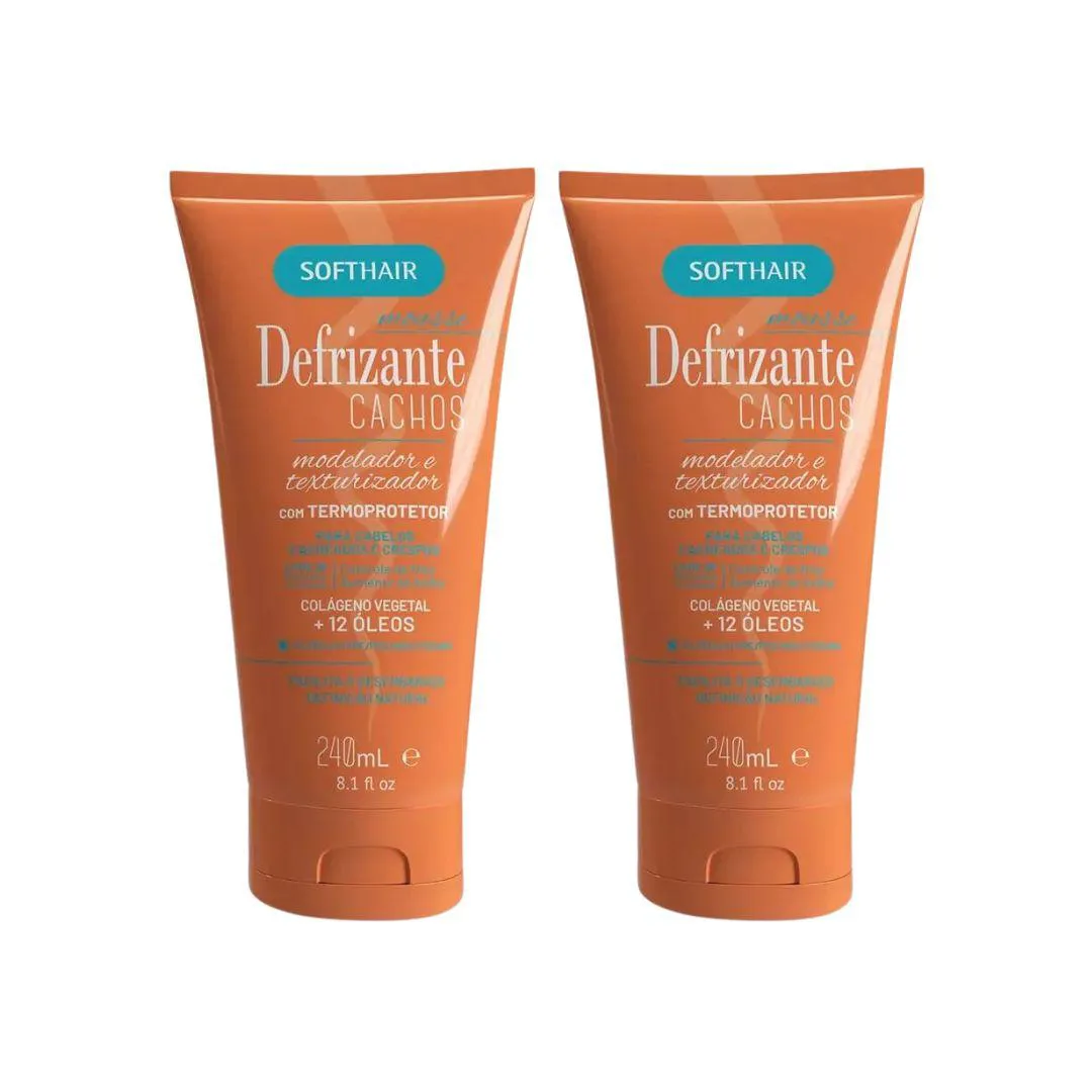 Defrizante Soft Hair 240 Ml Cachos - Kit C / 2un