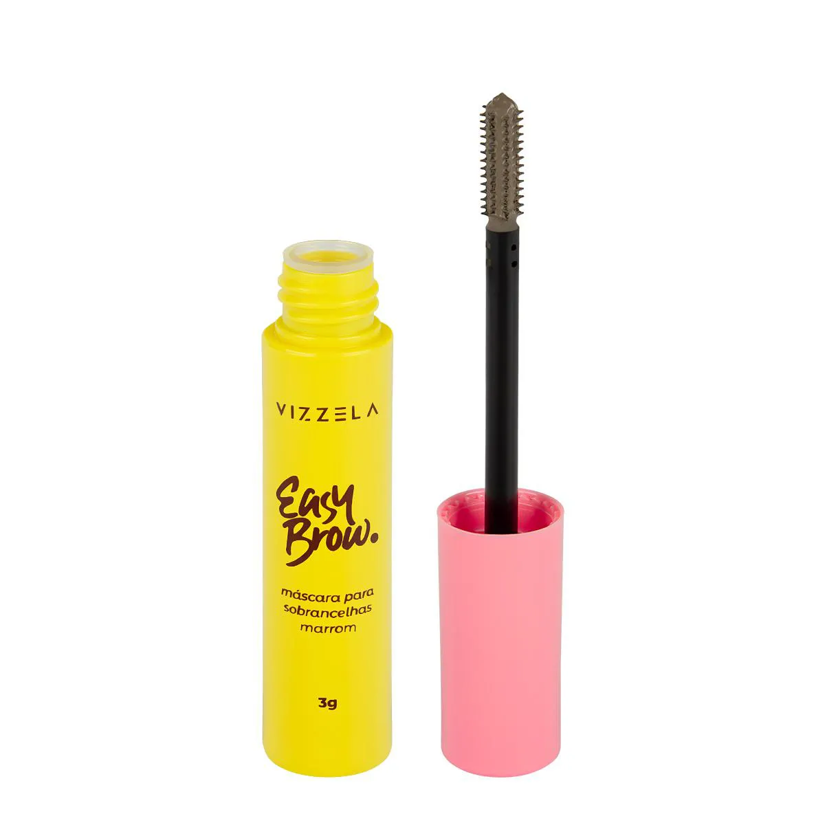 Vizzela Easy Brow Cor 1 Marrom Médio - Máscara para Sobrancelha 3g