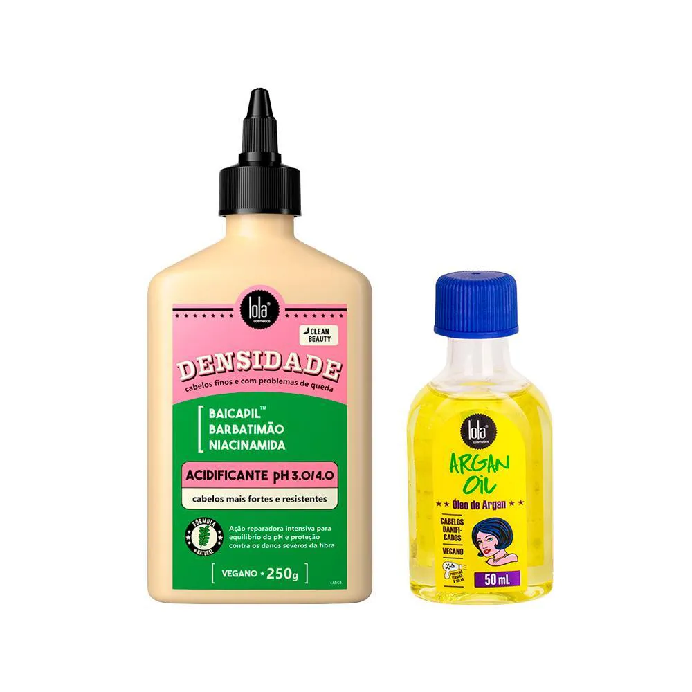 Kit Lola From Rio - Acidificante Densidade 250g + Leave-in Argan Oil 50ml