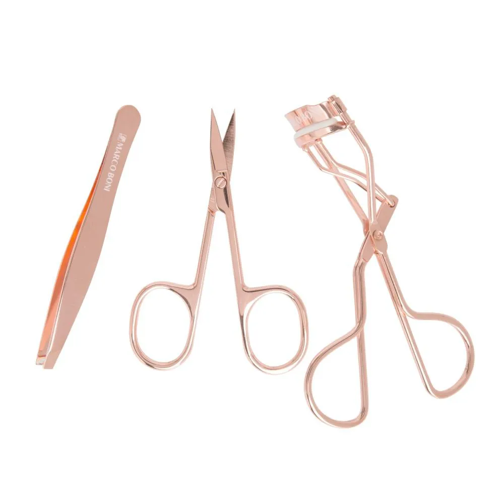 Kit Curvex Tesourinha e Pinça P / Cilio Rose Gold Marco Boni