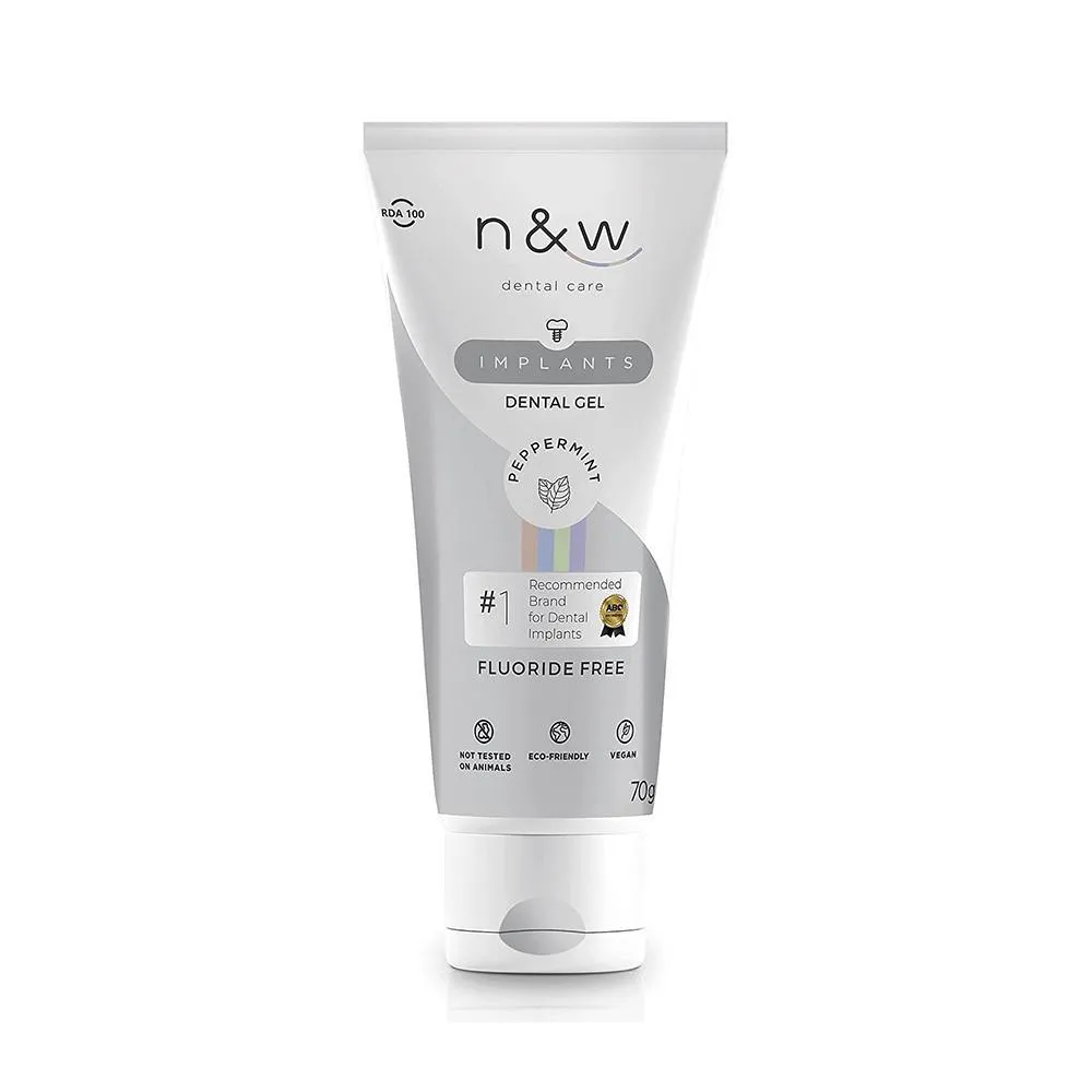 Gel Dental N&w Dental Care Implants Peppermint Vegano 70g