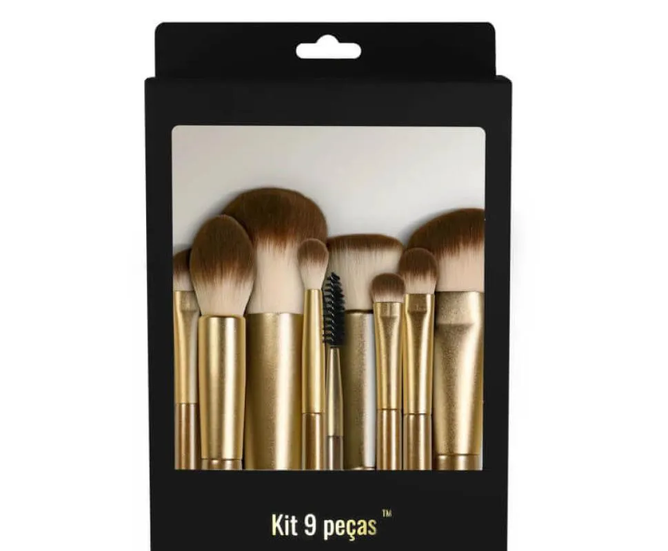 Kit 9 Pinceis Starting Pro - Daymakeup