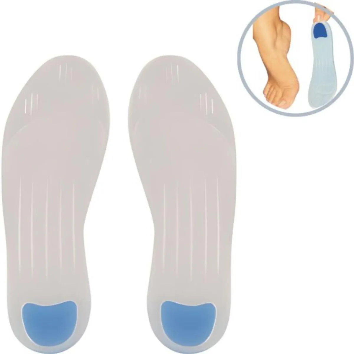 Palmilha Ortopédica com Ponto Azul para Esporão Fascite Impacto Esporte Ortho Pauher - 43 / 44