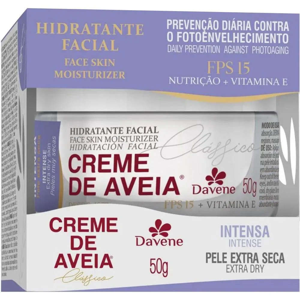 Hidratante Facial Creme de Aveia Intensa 50g Davene