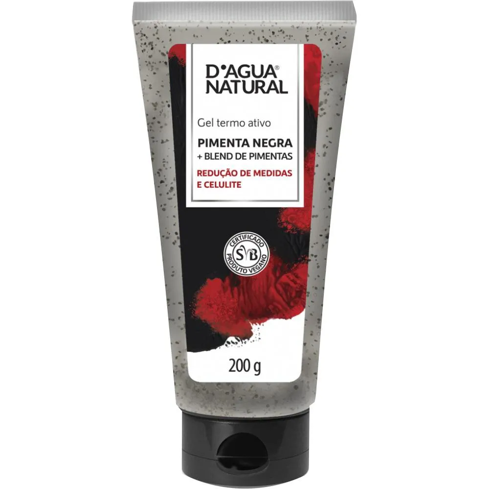 Gel Termoativo Pimenta Negra Blend Pimentas 200g Dagua Natural