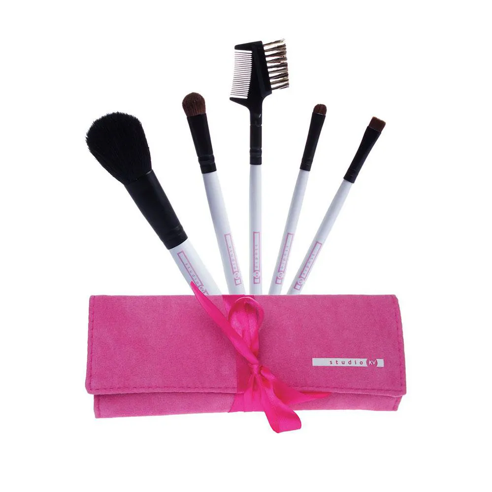 Kit de Pincéis 5 Peças - Sweet Pink - Studio Kv