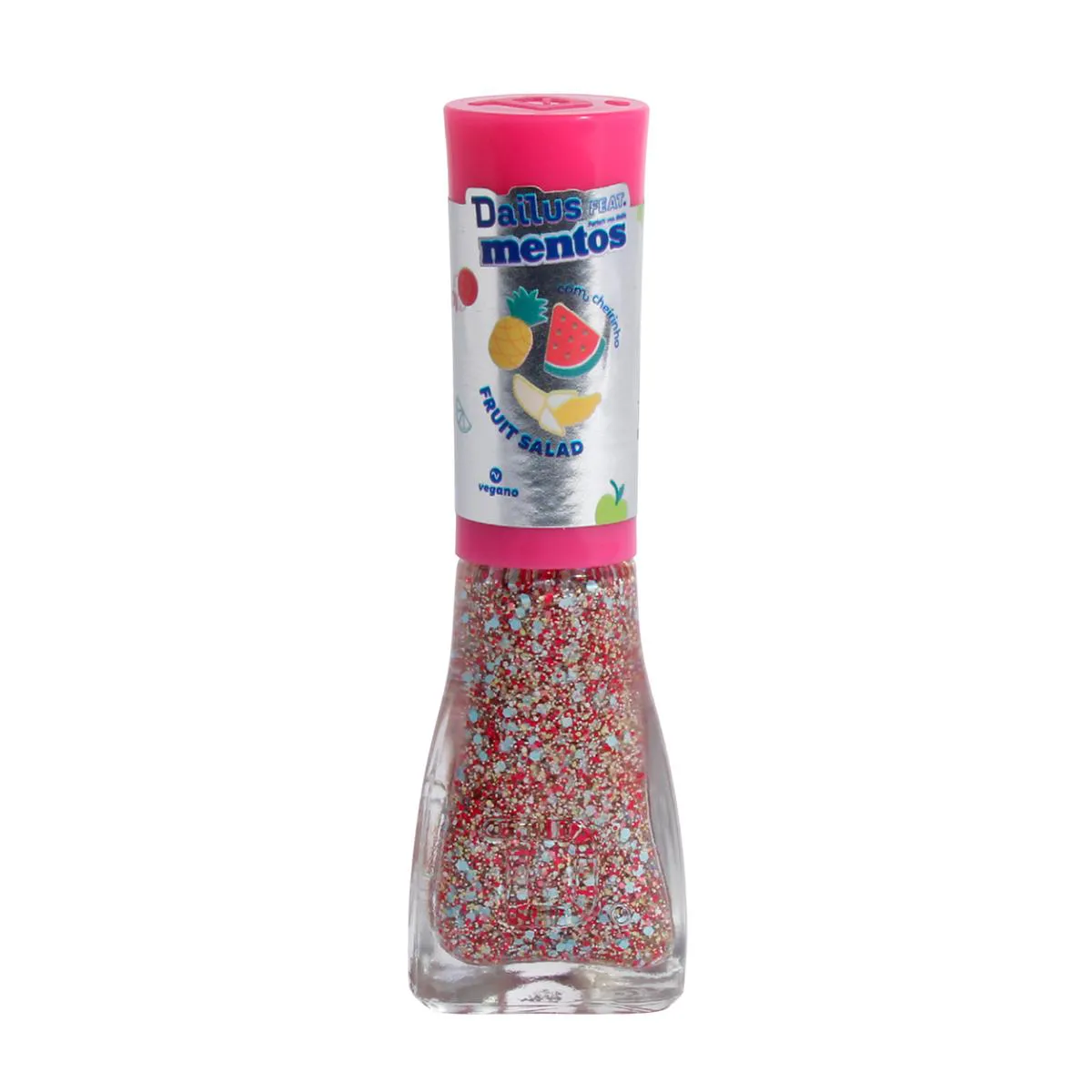Esmalte Glitter Dailus feat. Mentos 8ml - Fruit Salad