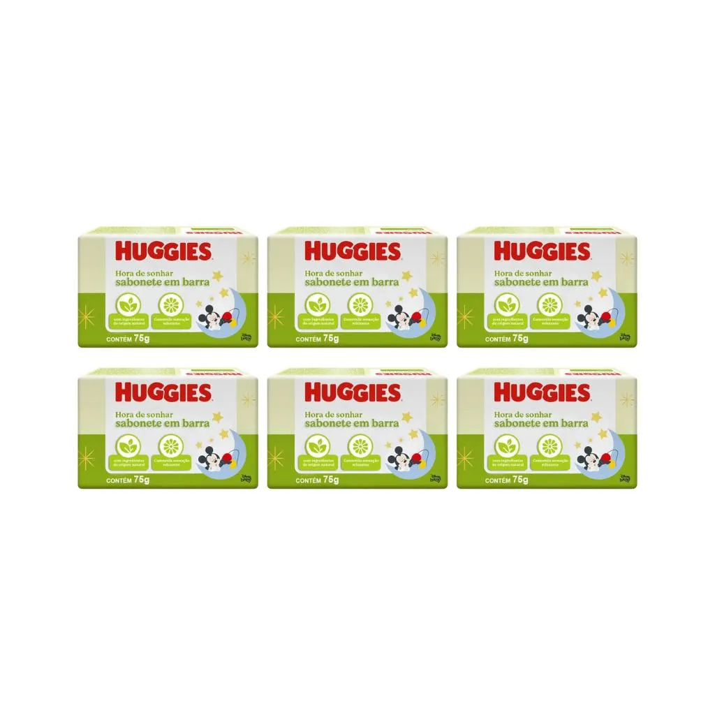 Sabonete Huggies 75g Camomila - Kit C / 6un