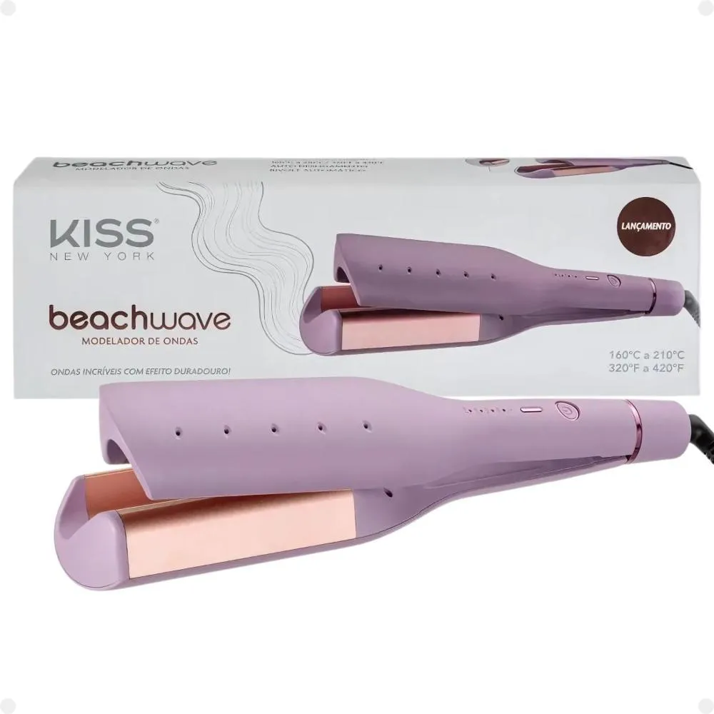 Modelador de Ondas Kiss New York Beachwave Lilás Bivolt