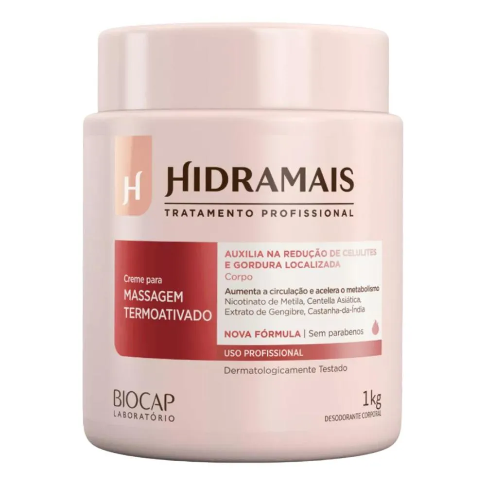 Creme para Massagem Termoativado 1kg Hidramais