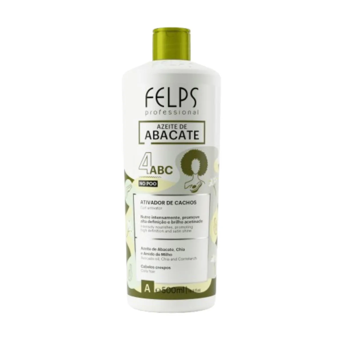 Cachos Azeite de Abacate Ativador 4abc 500ml - Felps