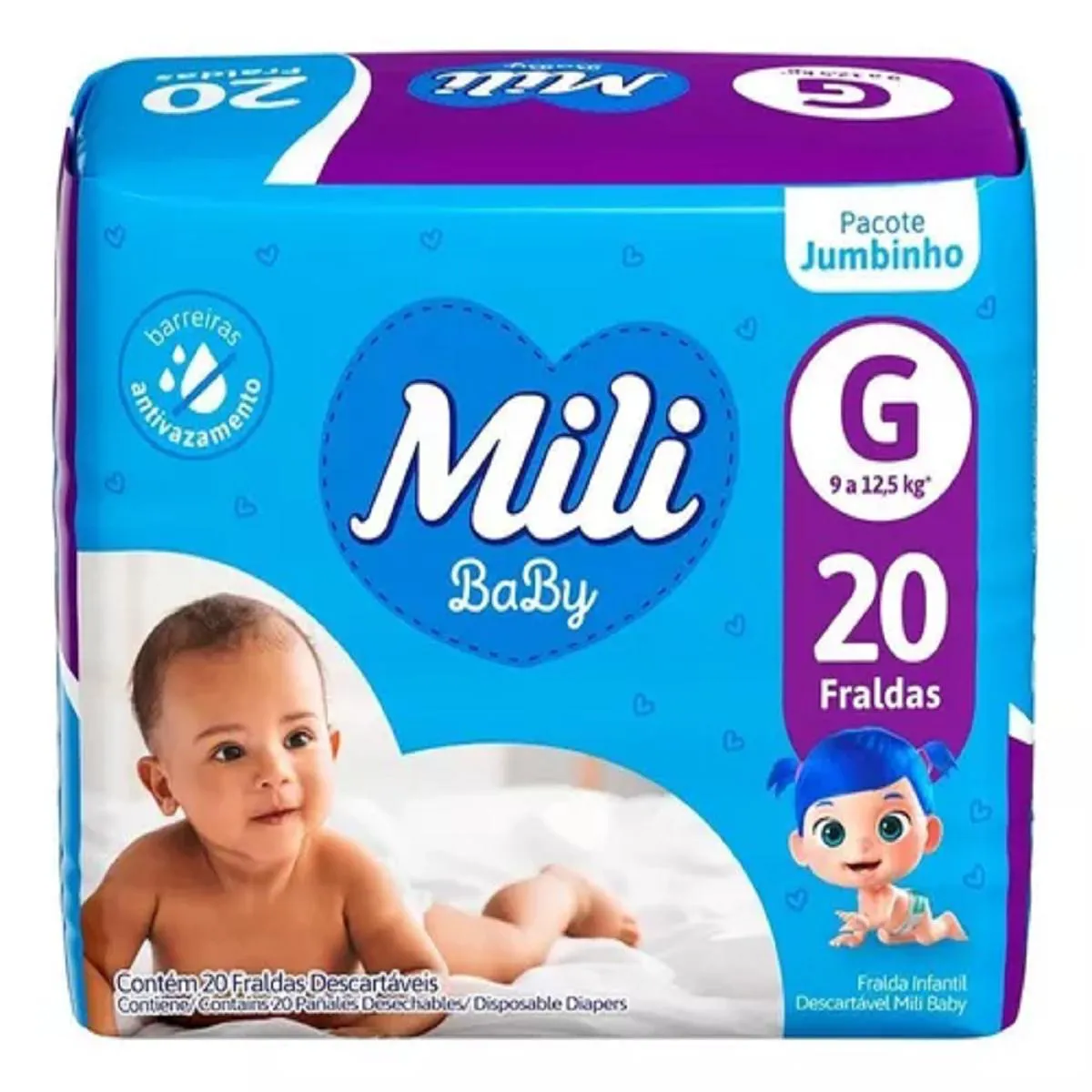 Fralda Descartável Mili Jumbinho G 20 unidades - Mili