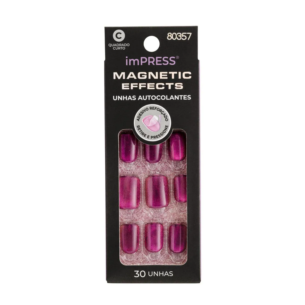 Unha Postiça Impress Magnetic Effects Levels - Kiss New York