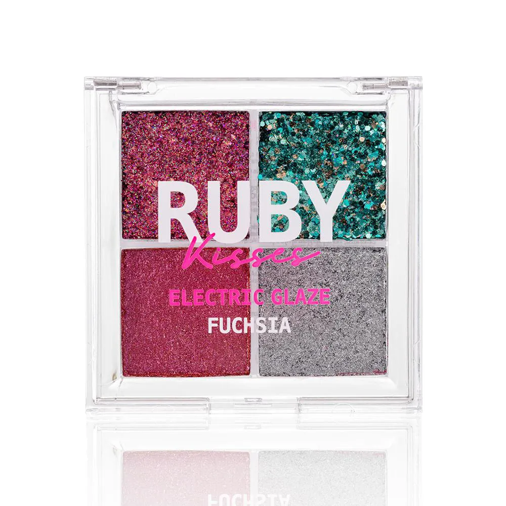 Paleta de Sombras Glitter Fuchsia - Ruby Kisses Fúcsia