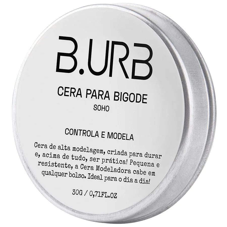 Cera para Bigode Soho Controla e Modela 30g Barba Urbana B.urb