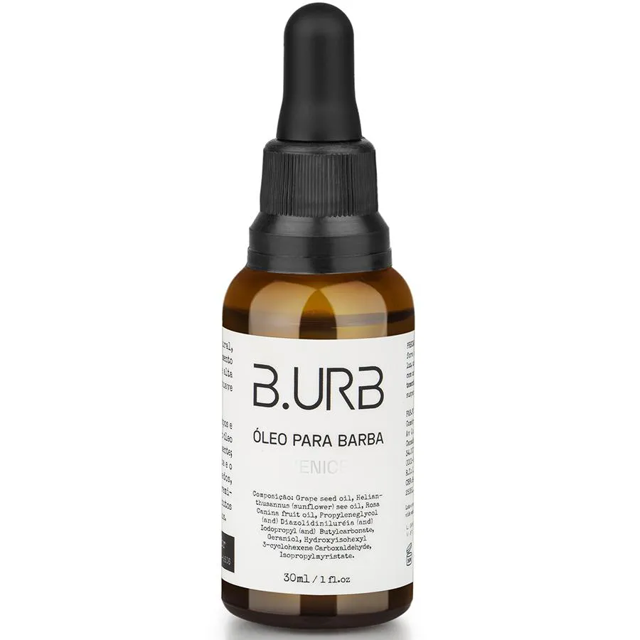 Óleo para Barba Venice Café e Baunilha Toque Seco 30ml Barba Urbana B.urb