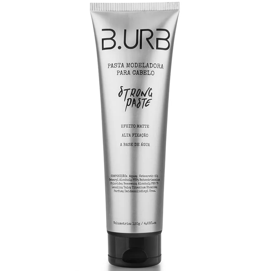 Pasta Modeladora para Cabelo Strong Paste Efeito Matte Alta Fixação 120g Barba Urbana B.urb