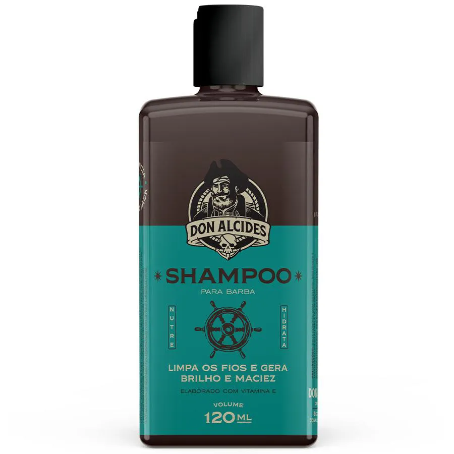 Shampoo para Barba Calico Jack Herbal, Refrescante e Ousado 120ml Don Alcides
