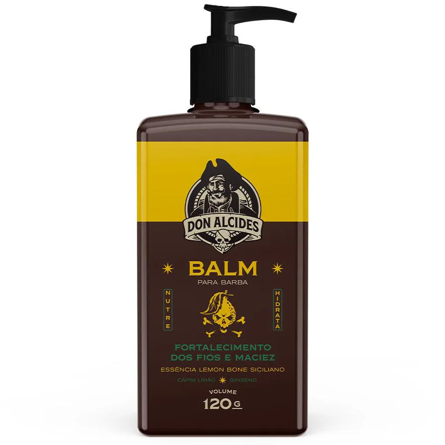 Balm para Barba Lemon Bone Siciliano Cítrico Refrescante 120g Don Alcides