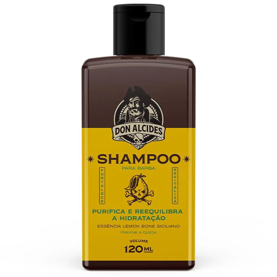 Shampoo para Barba Lemon Bone Siciliano Previne a Queda 120ml Don Alcides