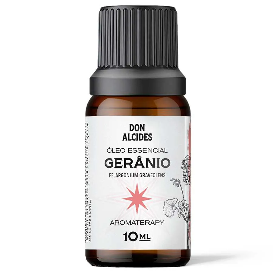 Óleo Essencial Gerânio Aromaterapia 10ml Don Alcides