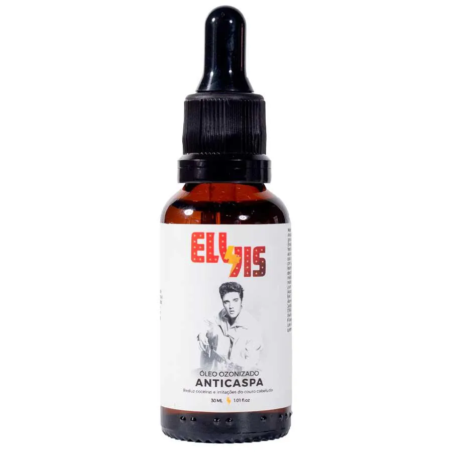 Óleo Ozonizado Anticaspa Elvis Presley Reduz Coceiras e Irritações 30ml Viking
