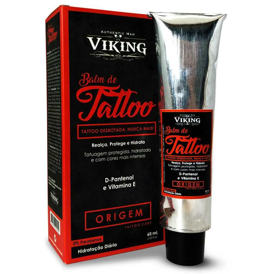 Balm de Tattoo Origem - Realça as Cores, Protege e Hidrata 60ml Viking
