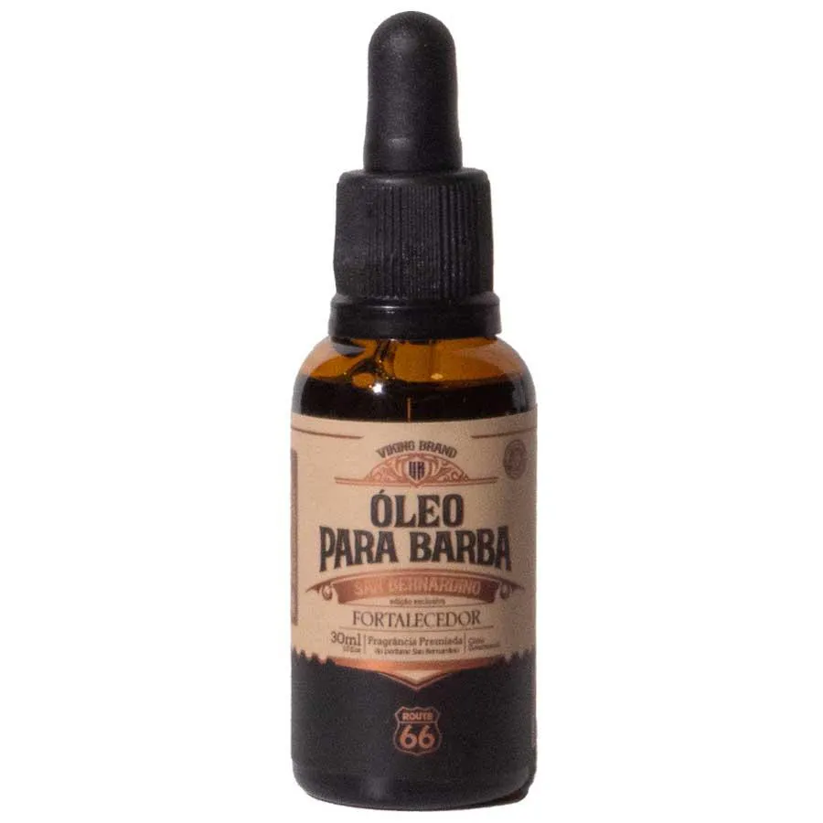 Óleo para Barba San Bernardino Fortalecedor Route 66 30ml Viking