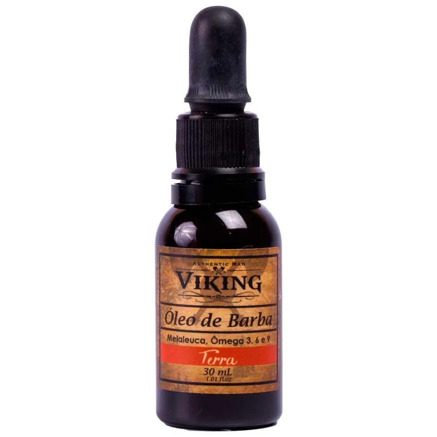 Óleo de Barba Terra Melaleuca Ômega 3, 6 e 9 30ml Viking