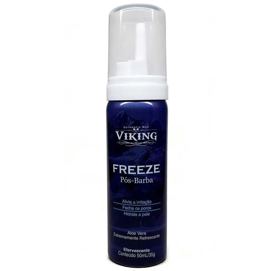 Freeze Pós Barba Efervescente Alivia Hidrata e Refresca 50ml Viking