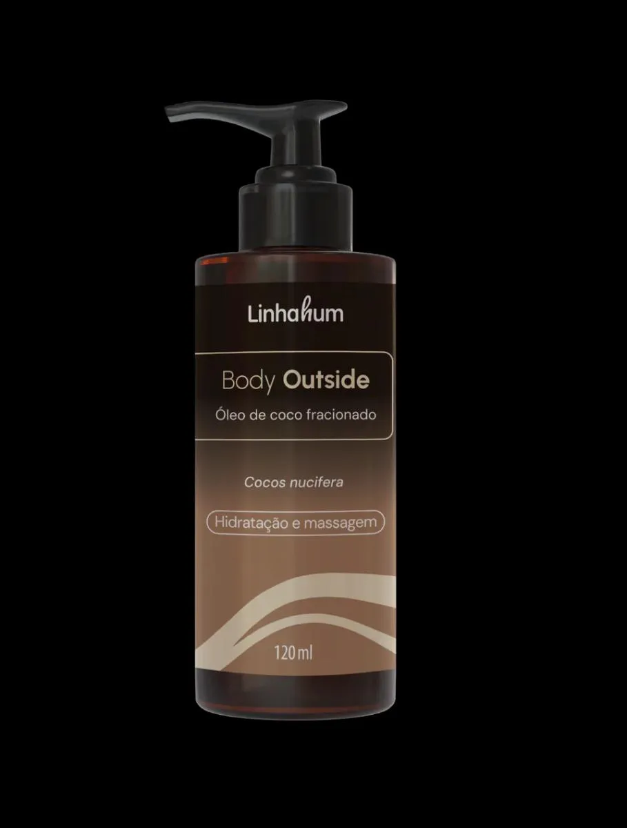 Óleo de Coco Massagem Hidratação Corporal Vegano 120ml Linhahum