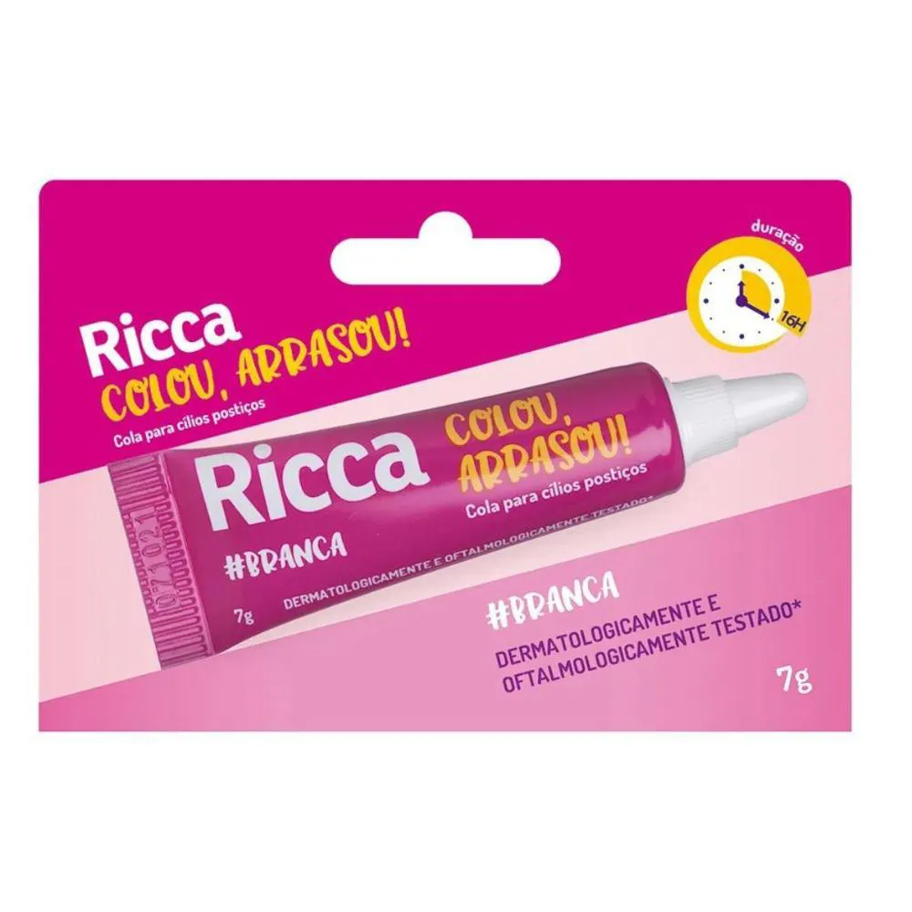 Cola para Cílios Ricca Belliz Branca Colou,arrasou 7g Cód.2682