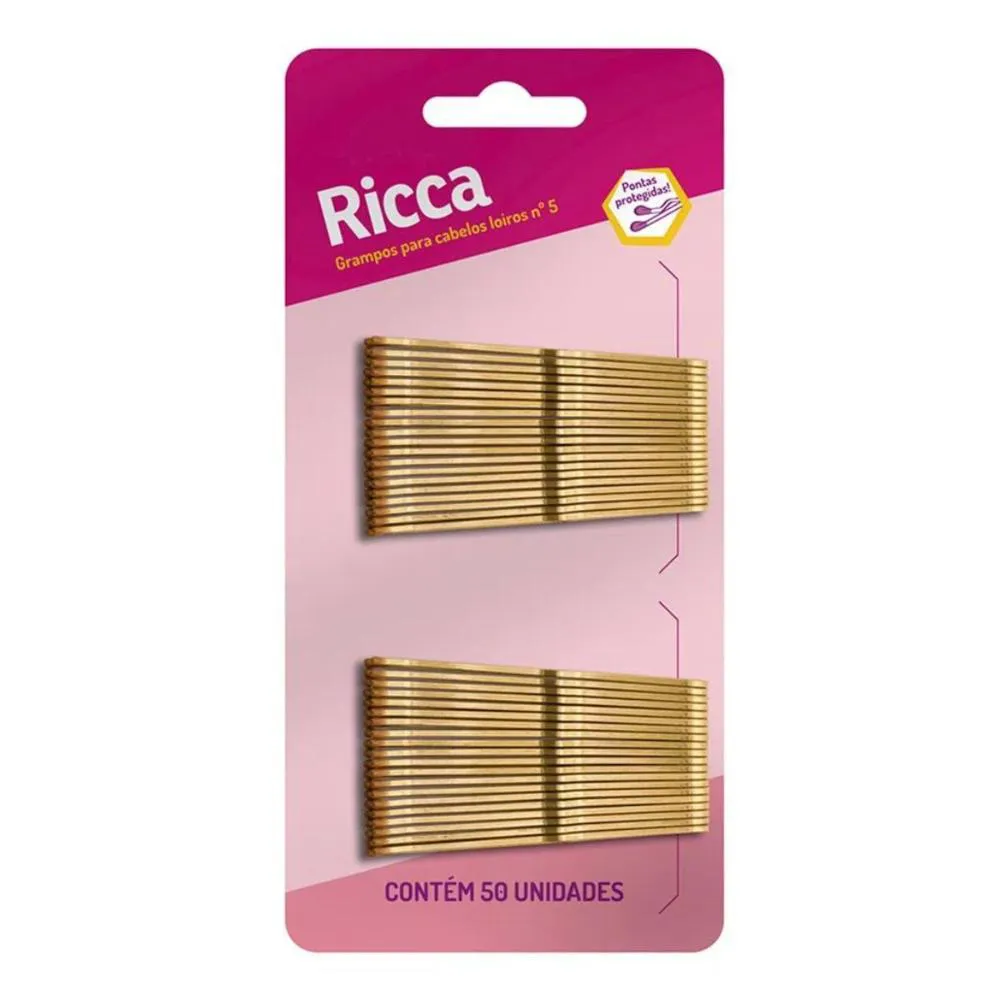 Grampo para Cabelos Loiros Nº 5 Ricca Cód.341