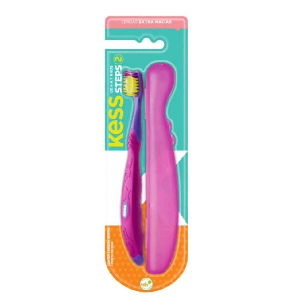 Escova Dental Steps Kess Belliz Rosa Cod.2041