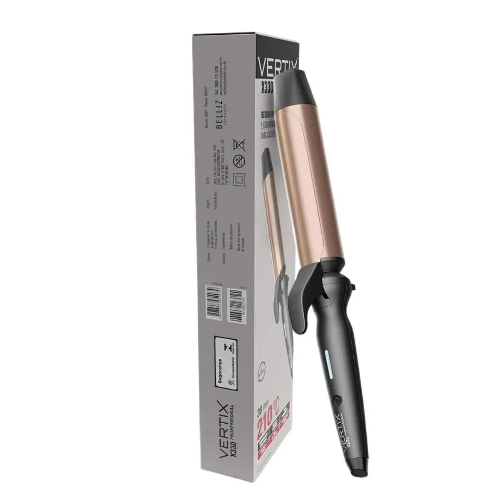 Modelador Vertix Belliz X330 38mm 210°c Bivolt