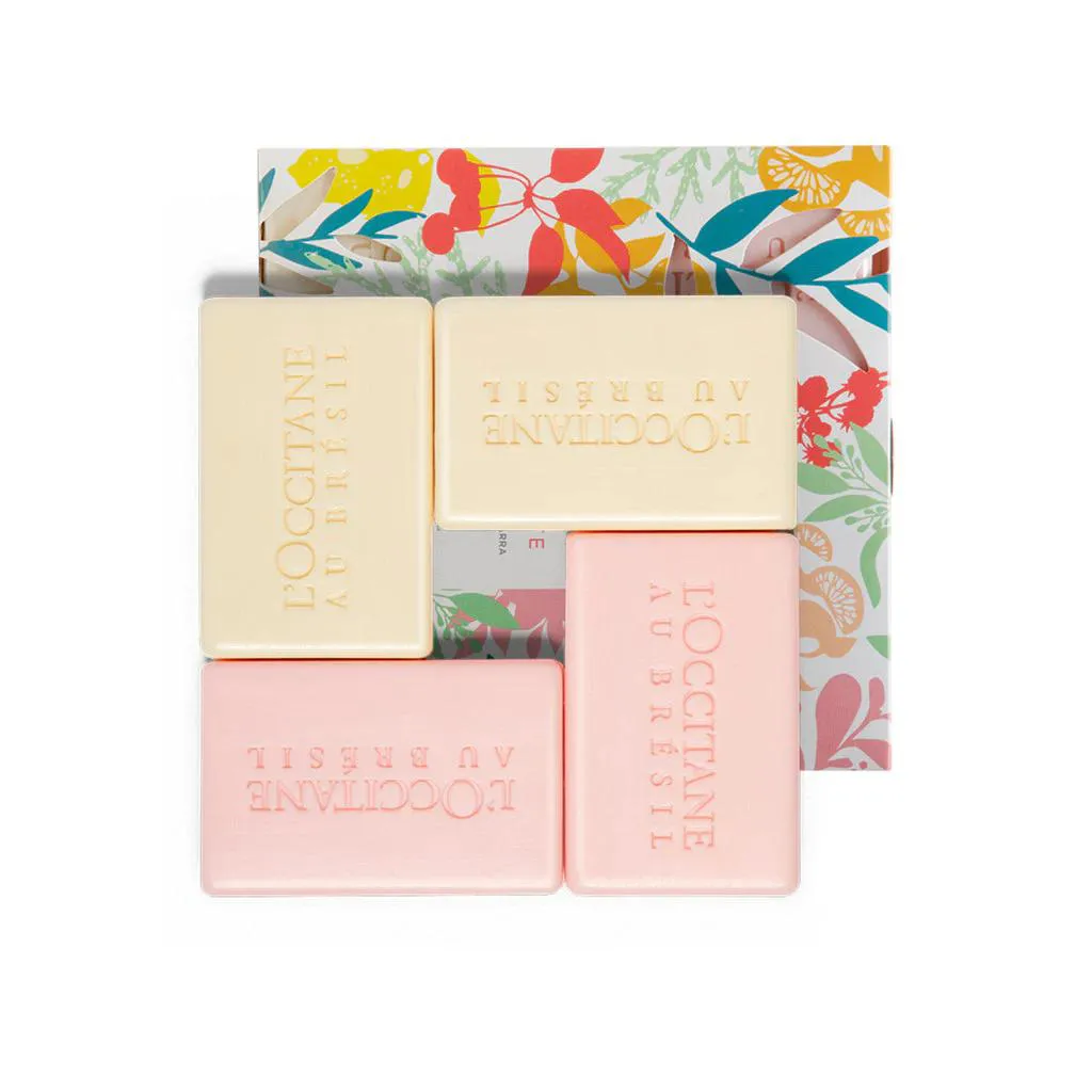 Sabonete Perfumado em Barra Vivre Loccitane Au Brésil 4 x 75gr