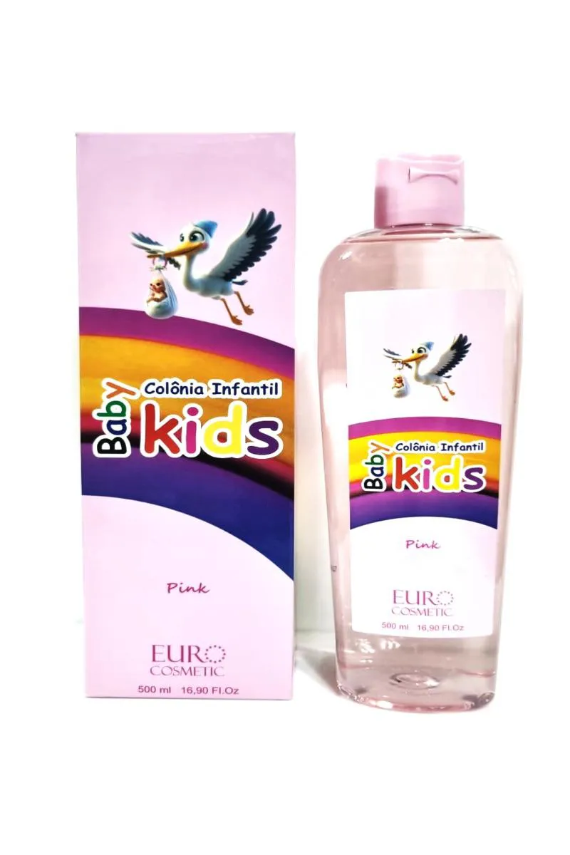 Colônia Infantil Baby Kids Pink Euro Cosmetic 500ml