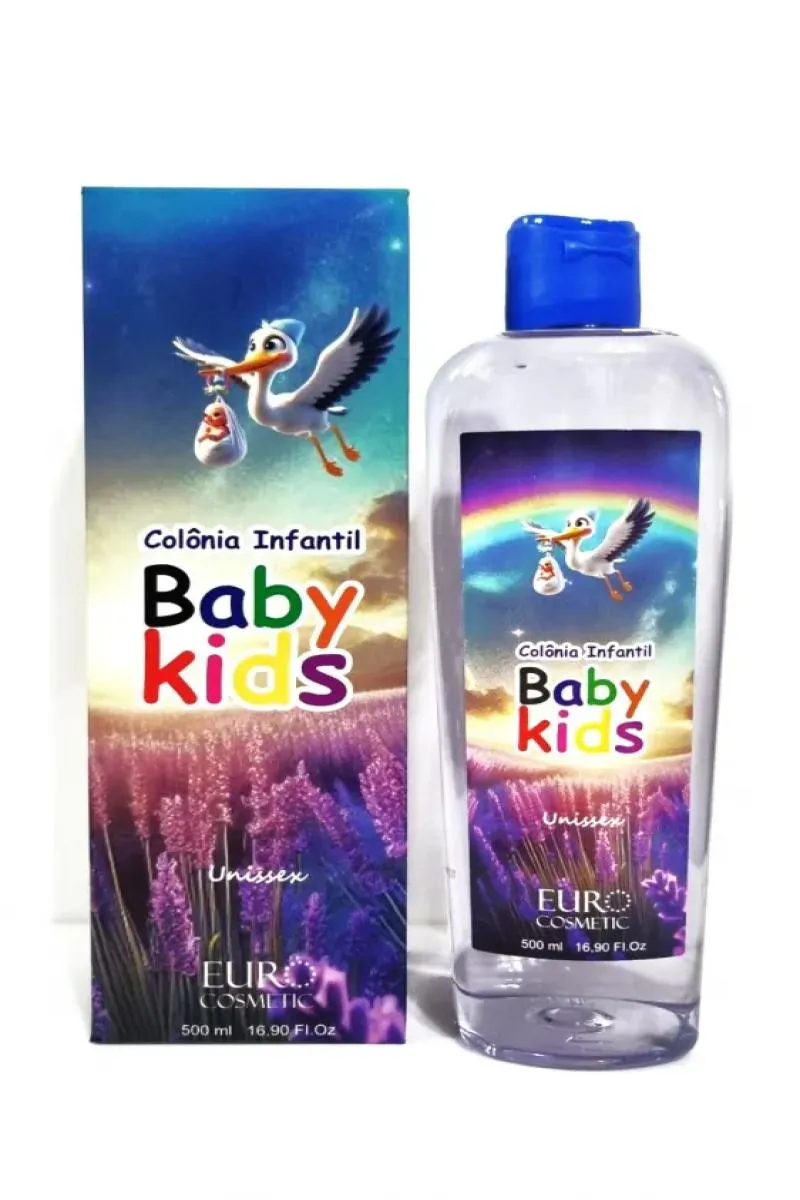 Colônia Infantil Baby Kids Unissex Euro Cosmetic 500ml