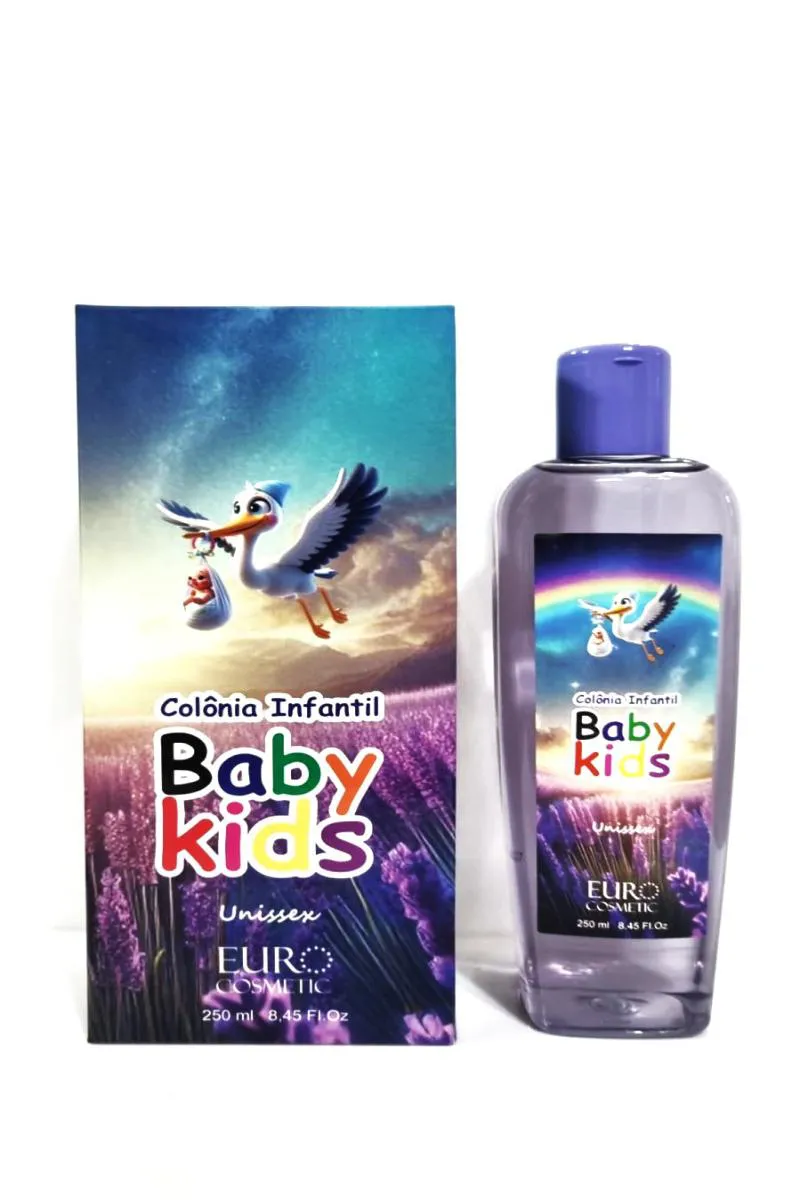 Colônia Infantil Baby Kids Unissex Euro Cosmetic 250ml