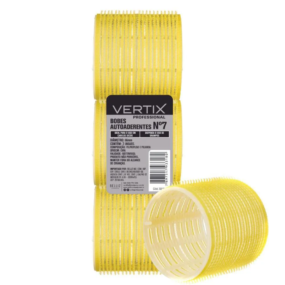 Bobes Autoaderentes Vertix Nº 7 Amarelo Cód.3318