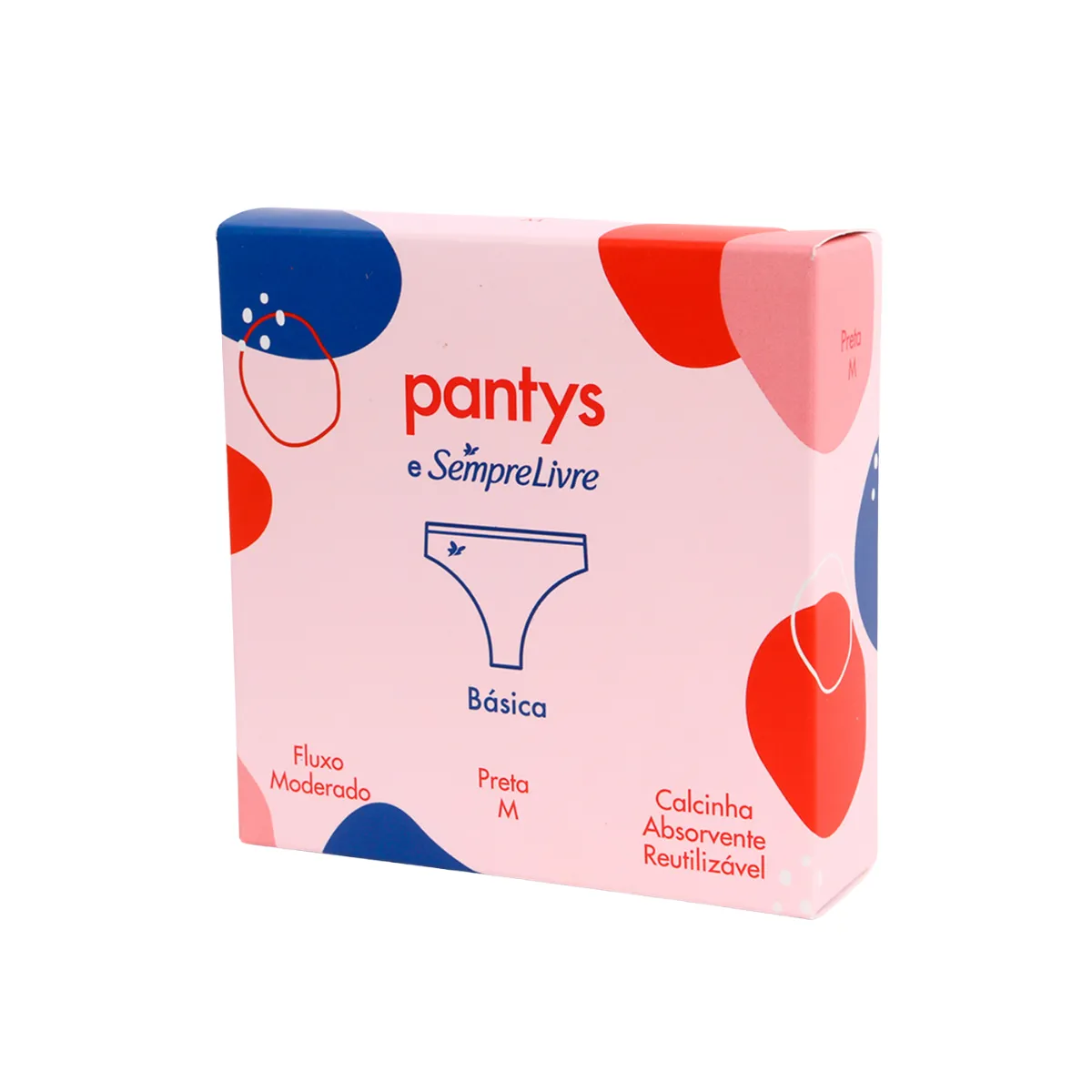 Calcinha Absorvente Menstrual Lavável Pantys e Sempre Livre Tamanho G Cor Preta