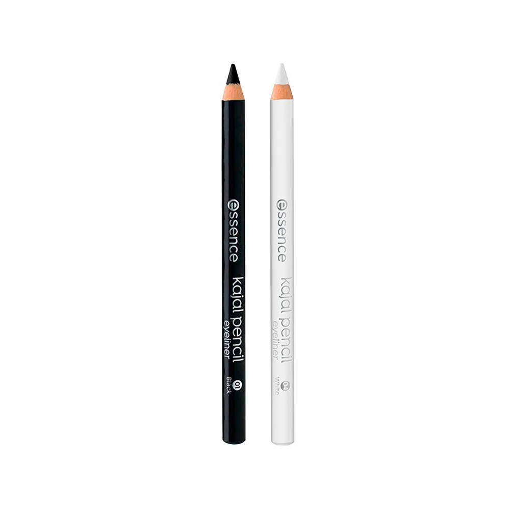 Kit Essence Lápis de Olho Cremoso Matte Kajal 01 Black 1g + Lápis de Olho Cremoso Matte Kajal 04 White 1g