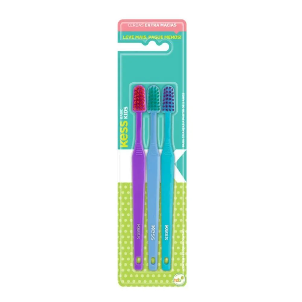 Escova Dental Kess Basic Kids C/3 Un
